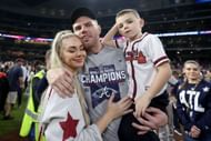 Freddie Freeman's wife Chelsea and their son, Charlie